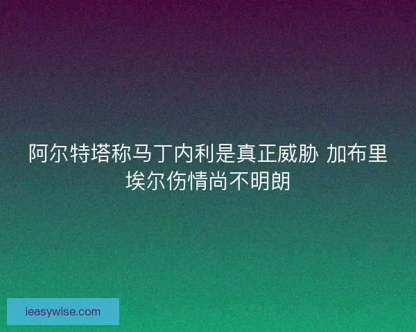 阿尔特塔称马丁内利是真正威胁 加布里埃尔伤情尚不明朗